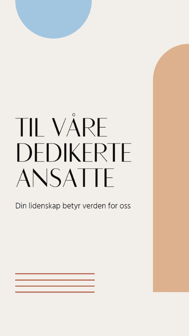 Takkekort for ansatte brown minimal,boho,shapes,geometric,line,neutral