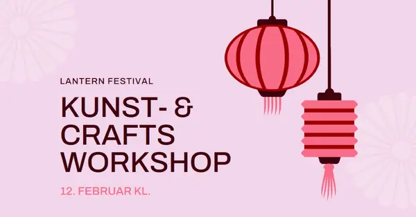Lantern Festival workshop pink modern,whimsical,graphics,minimal,bold,typographic