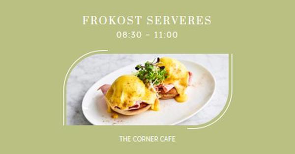 Frokost serveres i restauranten (mot frokost) green modern,minimal,linear