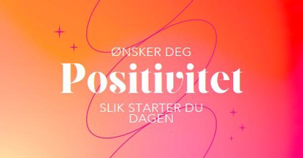 Ønsker deg positivitet pink modern,line,gradient,simple,typographic