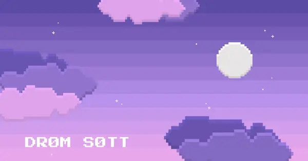 Ha en god natt purple digital,pixel,night,vintage,fun,computer