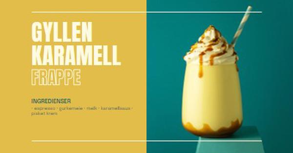 Gyllen karamell frappe yellow modern,simple,duotone