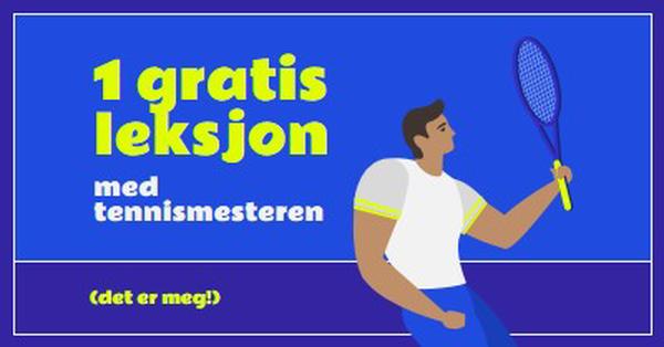 Gratis leksjon med tennismester blue vibrant,bold,block,frame,graphic,bright