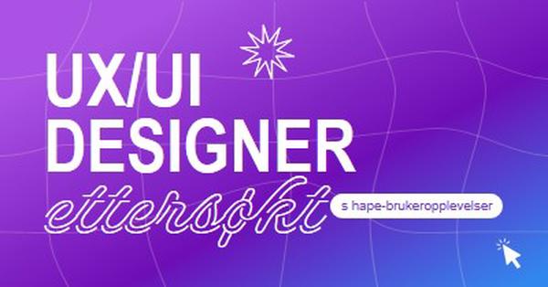 Brukergrensesnitt/UX-designer ønsket purple bold,playful,digital,grid,neon,gradient