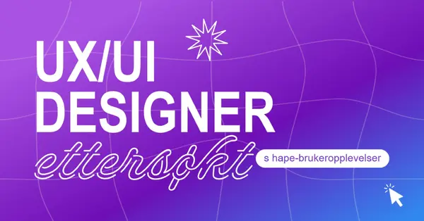 Brukergrensesnitt/UX-designer ønsket purple bold,playful,digital,grid,neon,gradient