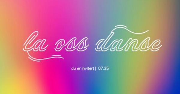 La oss danse, du er invitert pink bold,bright,typographic