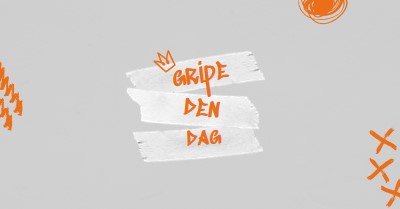 Gripe dagen orange modern,grungy,scribbles,doodles,irregular,brushstroke