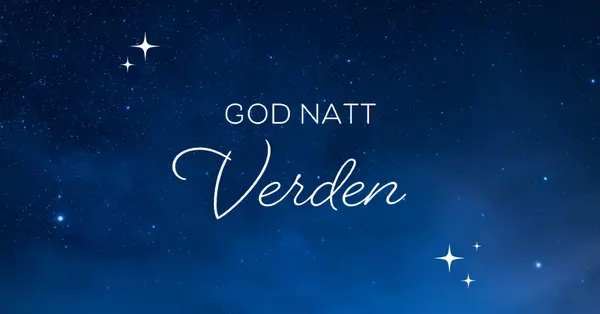 God natt verden blue modern,simple,typographic,whimsical,motif,