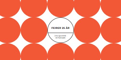 Feirer 25 år orange modern-geometric-&-linear