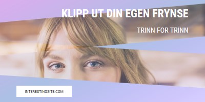 Klipp ut din egen frynse purple modern-bold