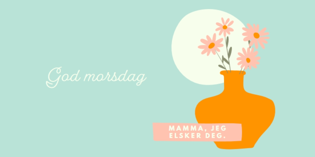 Mamma, jeg elsker deg blue whimsical-line