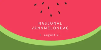 Nasjonal vannmelondag pink modern-simple