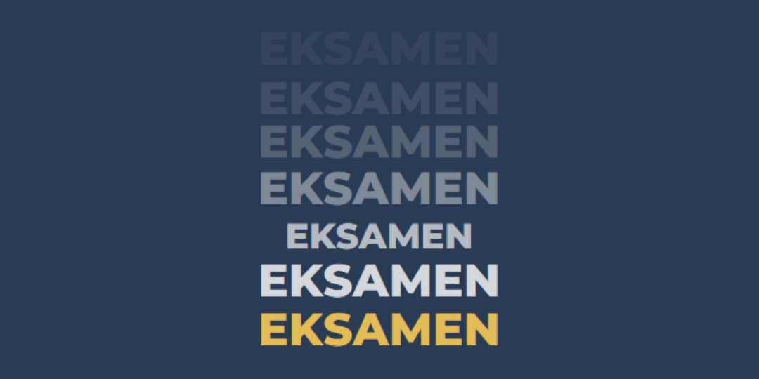 Mange eksamensseremonier blue modern-bold