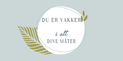 Vakker på alle dine måter blue organic-simple