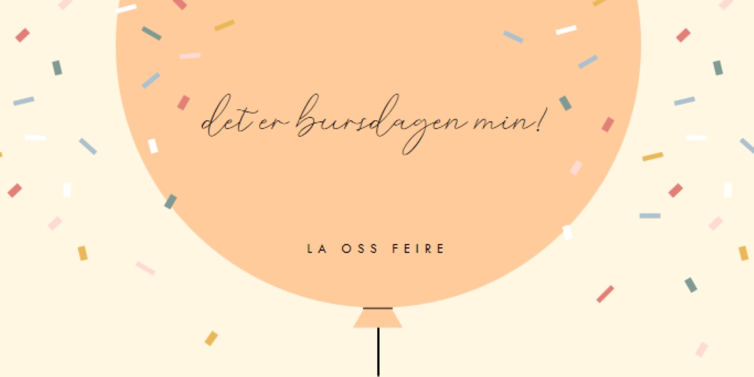 La oss feire bursdagen min yellow whimsical-line
