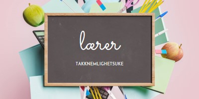 Takknemlige lærere pink modern-simple