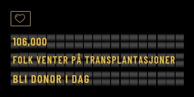 Bli organdonor i dag black modern-bold