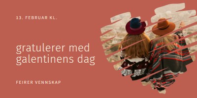 Feirer kvinners vennskap red modern-simple