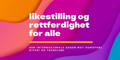 Ære den internasjonale dagen mot homofobi purple modern-bold