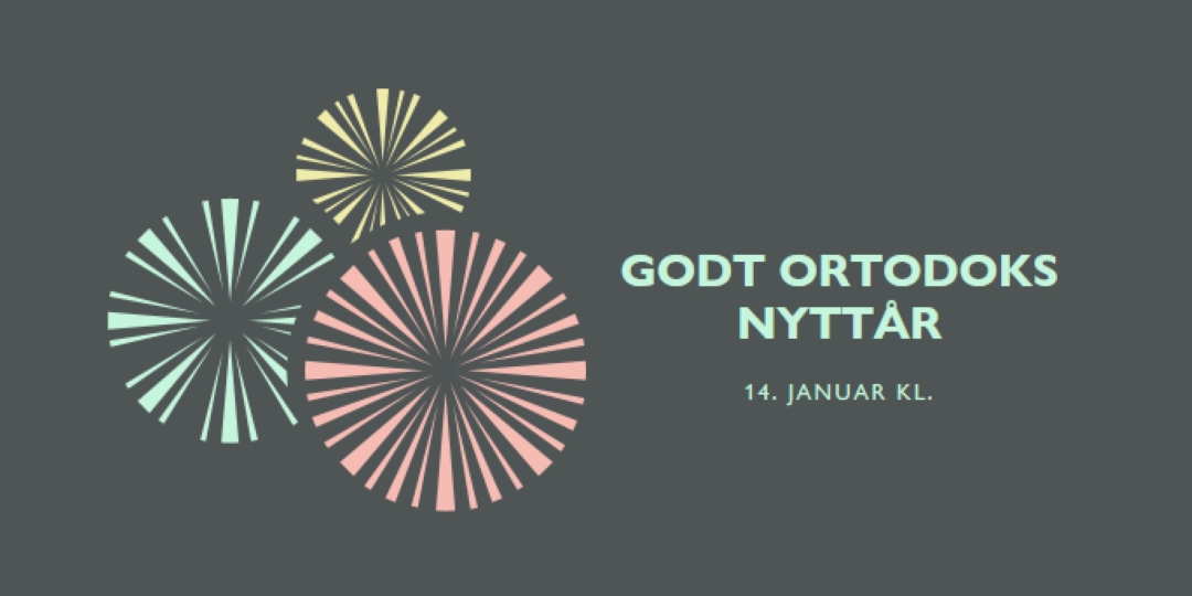 Feirer ortodoks nyttår gray vintage-retro