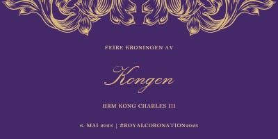 En kroning passer for en konge purple modern-simple