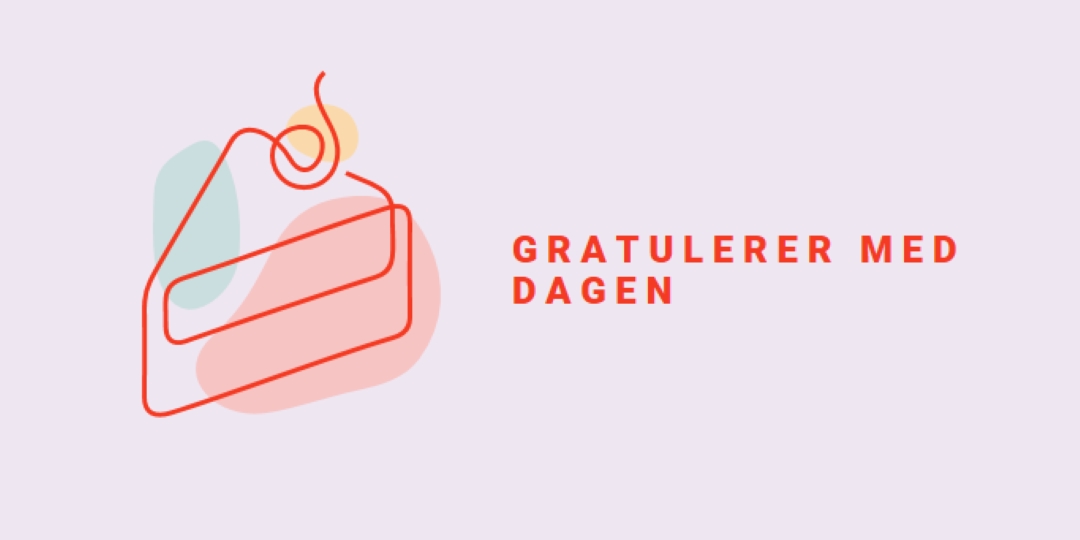 Et stykke gratulerer med dagen purple whimsical-line