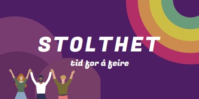 Feirer stolthet purple modern-bold