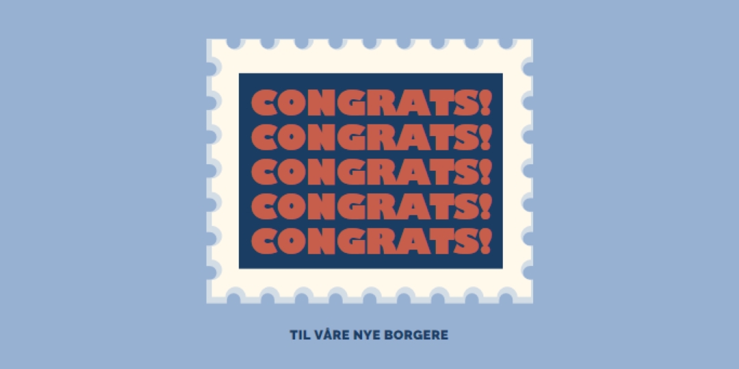 Gratulerer til våre nye borgere blue modern-simple