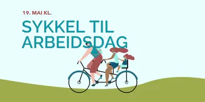 Sykkel til arbeidsdag blue whimsical-color-block