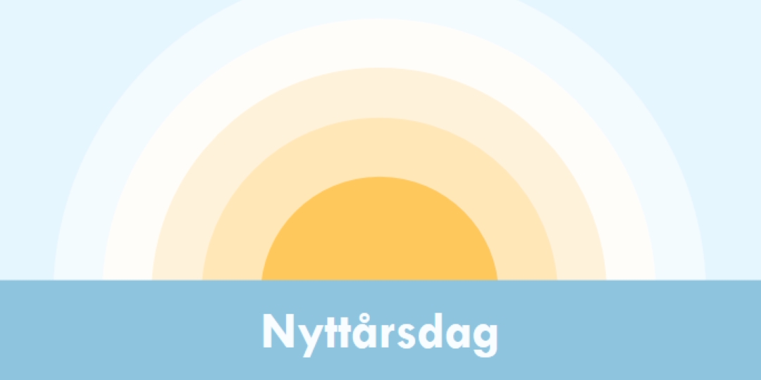 Nyttårssol blue modern-simple