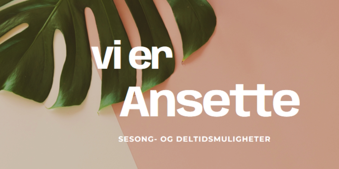 Vi ansetter sesongarbeidere pink modern-simple