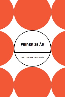 Feirer 25 år orange modern-geometric-&-linear