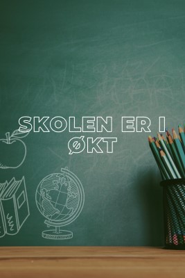 Skolen er i økt green modern-simple