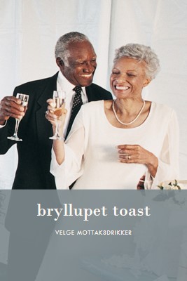 Bryllupet toast gray modern-simple