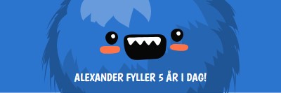 Lille monster er å snu fem blue whimsical-color-block