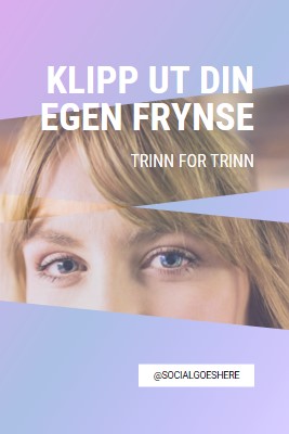 Klipp ut din egen frynse purple modern-bold