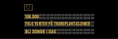 Bli organdonor i dag black modern-bold