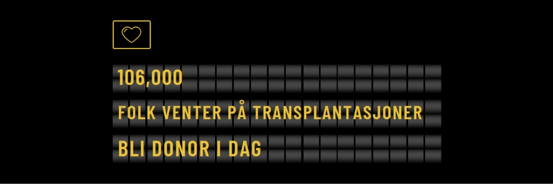 Bli organdonor i dag black modern-bold