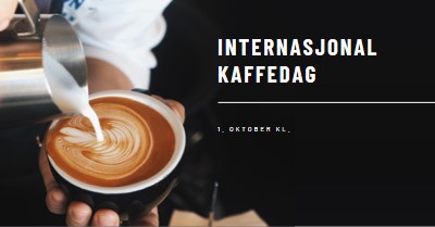 Internasjonal kaffedag brown modern-simple