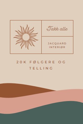 20k følgere og telling pink organic-boho