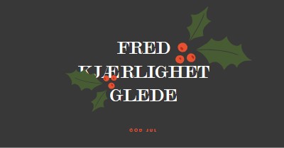 Fred, kjærlighet, glede gray modern-simple