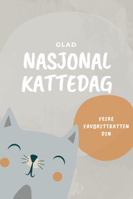 God nasjonal kattedag gray organic-simple