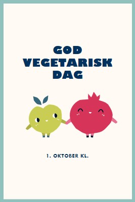 God vegetarisk dag white whimsical-line