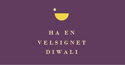 Diwali velsignelser purple modern-simple