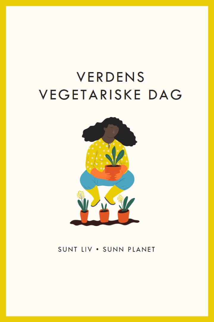 Det er verdens vegetariske dag white modern-simple