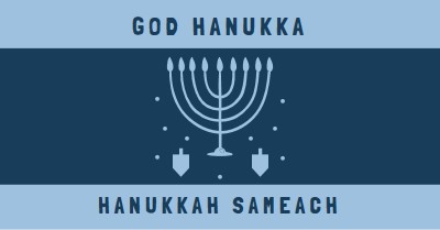 Velsignelser av Hanukkah blue modern-simple