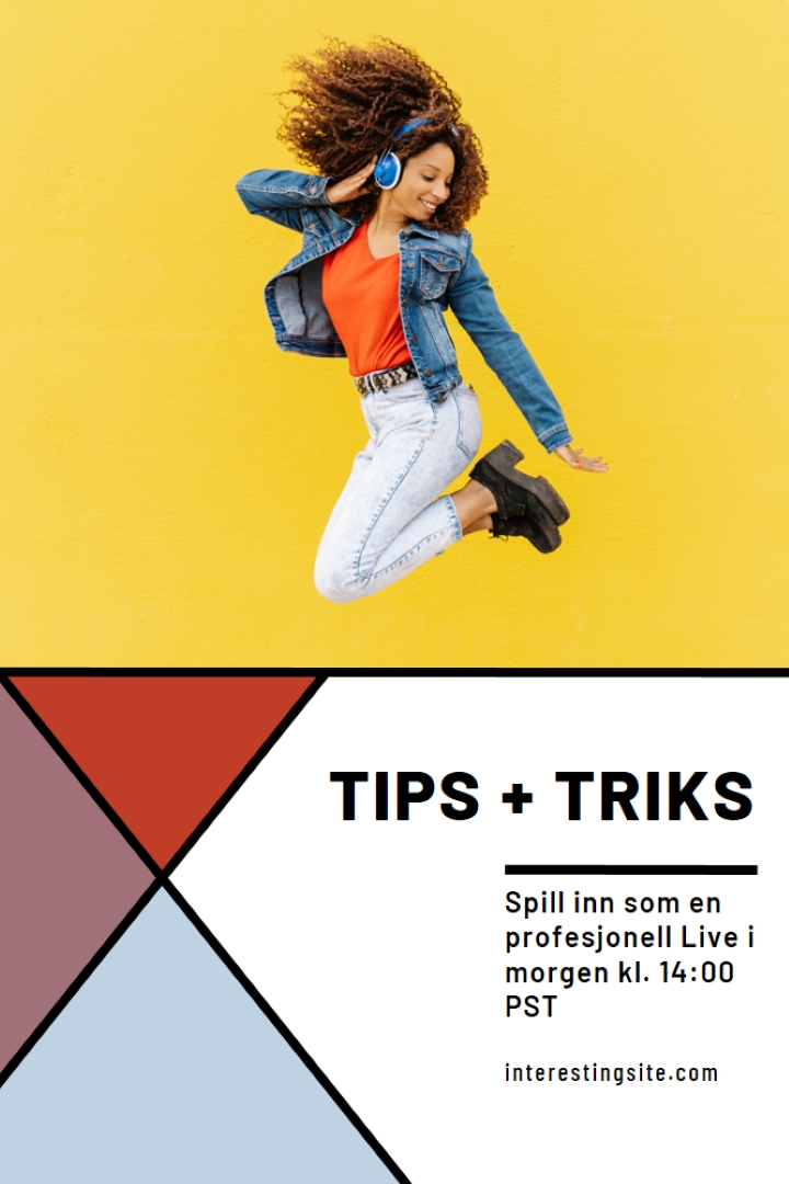 Musikk til ørene mine yellow modern-bold