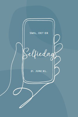 Selfie tillit blue whimsical-line