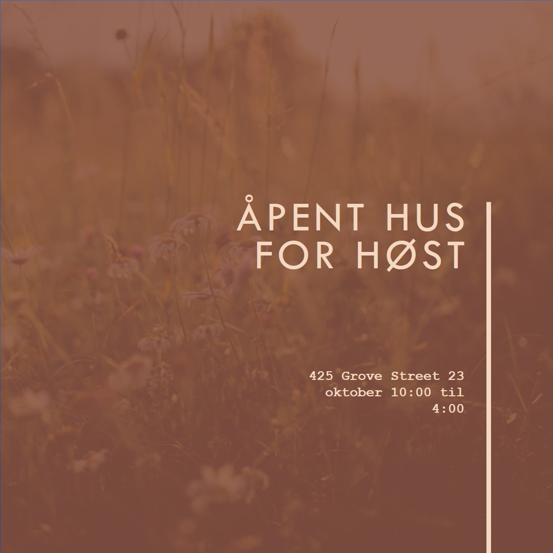 Åpent hus om høsten brown modern-simple