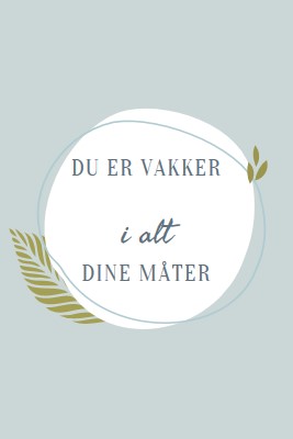 Vakker på alle dine måter blue organic-simple